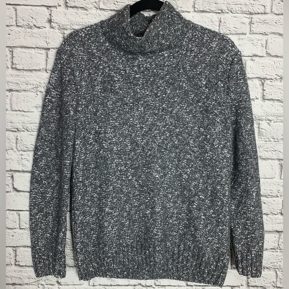 H&M Women’s Salt & Pepper  Knit Sweater Alpaca Wool Cotton Acrylic Blend SMALL - Picture 1 of 8